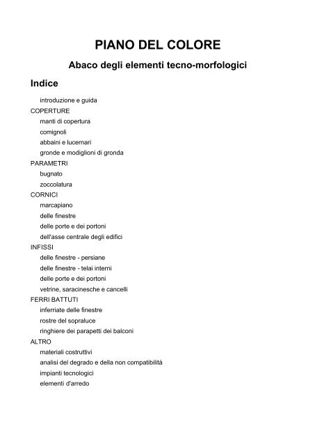 Abaco degli elementi tecnomorfologici - LdP Progetti GIS