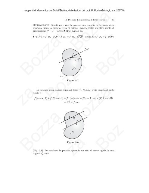 Statica del Corpo Rigido - Università degli Studi di Roma Tor Vergata