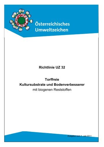 Umweltzeichen Richtlinie - Das Österreichische Umweltzeichen
