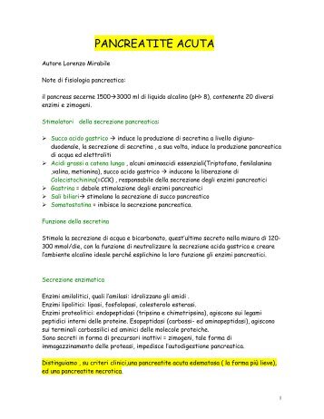PANCREATITE ACUTA.pdf - Dott. Lorenzo Mirabile
