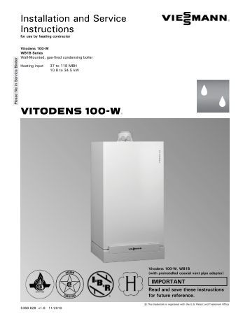 Viessmann Vitodens 100 Manual