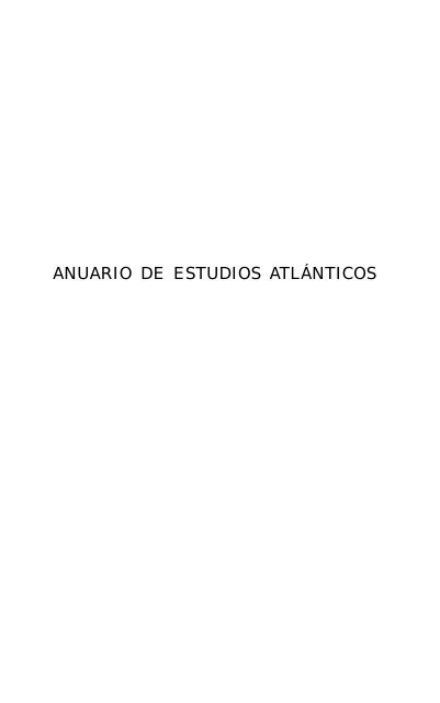 Anuario de Estudios Atlánticos - Biblioteca Virtual El Dorado