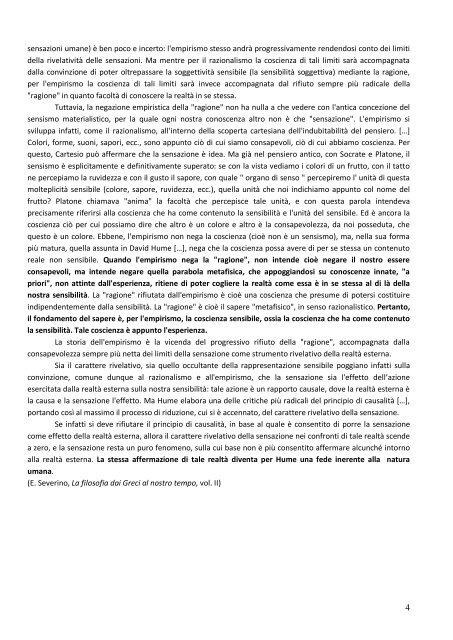 Razionalismo ed empirismo (Scheda 4)