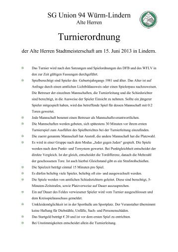 Turnierordnung