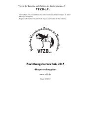 VFZB e.V. Zuchthengstverzeichnis 2013 - VFZB eV Verein der ...
