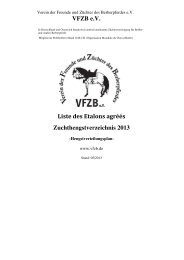 VFZB HENGSTVERTEILUNGSPLAN 2013 - VFZB eV Verein der ...