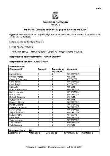 Delibera Consiglio Comunale n.36 del 13/06/08 - Comune di ...