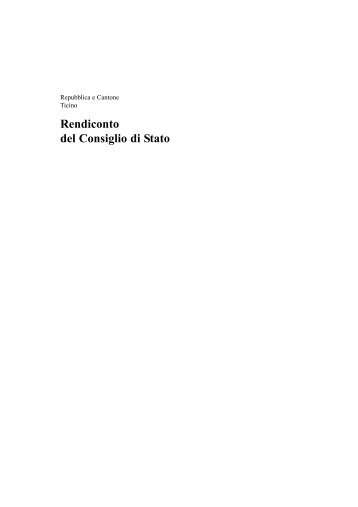 Rendiconto del Consiglio di Stato - Repubblica e Cantone Ticino