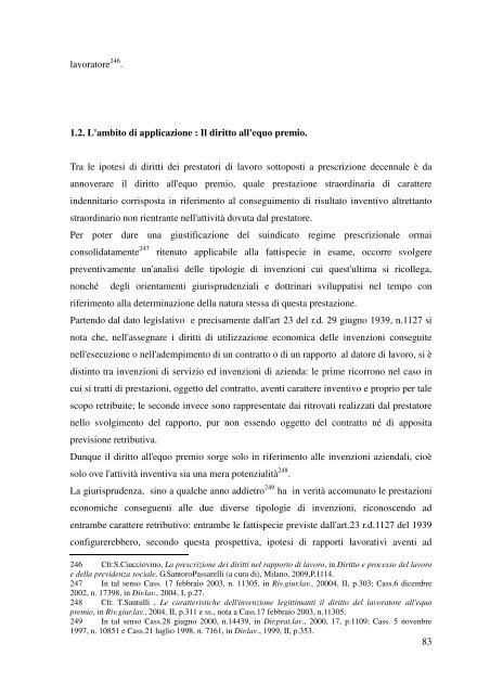 Prescrizione e Decadenza nel Diritto del Lavoro - Fondazione Prof ...
