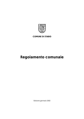 Regolamento comunale - Stabio