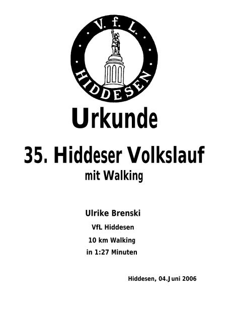 Walking - VFL Hiddesen