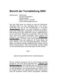 Bericht der Turnabteilung 2004 - VFL Hiddesen
