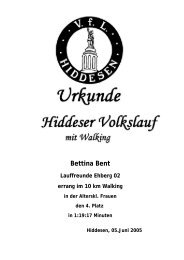 Bericht 1 - VFL Hiddesen