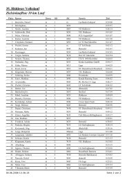 35. Hiddeser Volkslauf Zieleinlaufliste 10 km Lauf - VFL Hiddesen