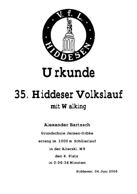 Schülerlauf - VFL Hiddesen