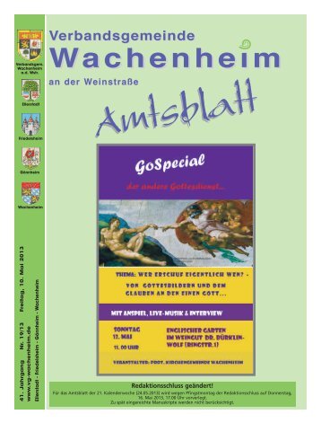 Amtsblatt - Verbandsgemeinde Wachenheim