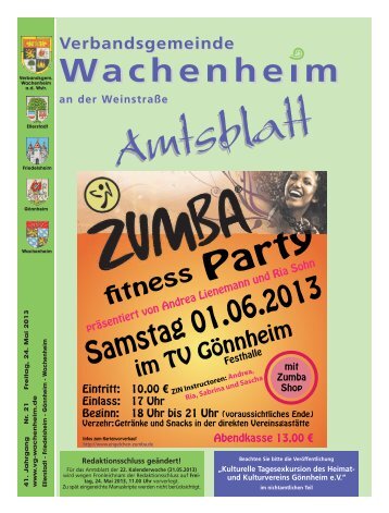Amtsblatt - Verbandsgemeinde Wachenheim