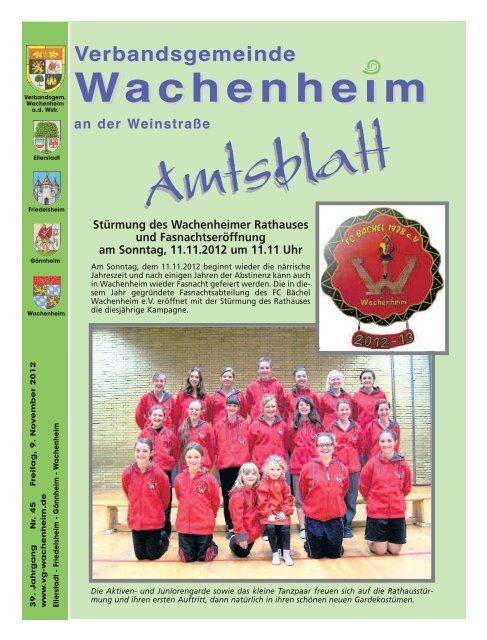 Amtsblatt vom 09.11.2012 - Verbandsgemeinde Wachenheim