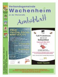 Fr. 01.03.2013 - Verbandsgemeinde Wachenheim
