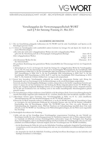 Verteilungsplan VG WORT (78 KB)