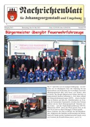 Bürgermeister übergibt Feuerwehrfahrzeuge - Johanngeorgenstadt