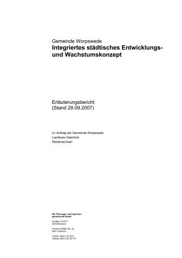 Integriertes städtisches Entwicklungs- und Wachstumskonzept - NIW