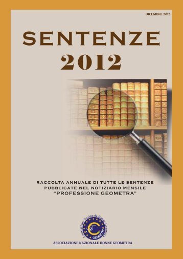 Raccolta sentenze 2012 - Donne Geometra