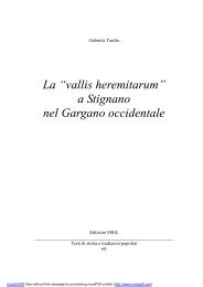 La “vallis heremitarum” a Stignano nel Gargano occidentale