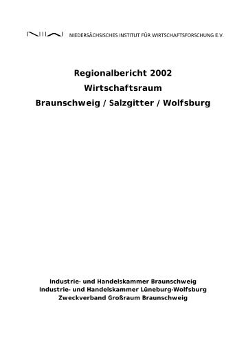 Regionalbericht 2002 Wirtschaftsraum Braunschweig / Salzgitter ...