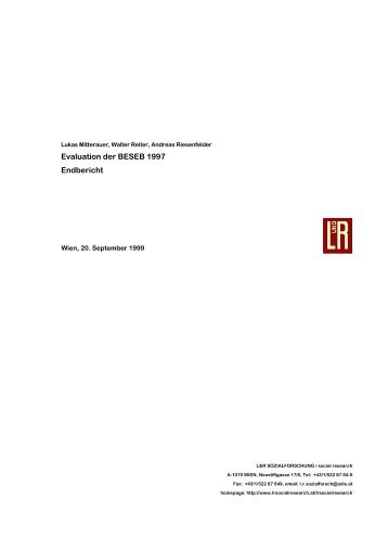 Evaluation der BESEB 1997 Endbericht - L&R Sozialforschung