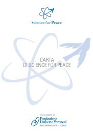 CARTA DI SCIENCE FOR PEACE - Fondazione Umberto Veronesi