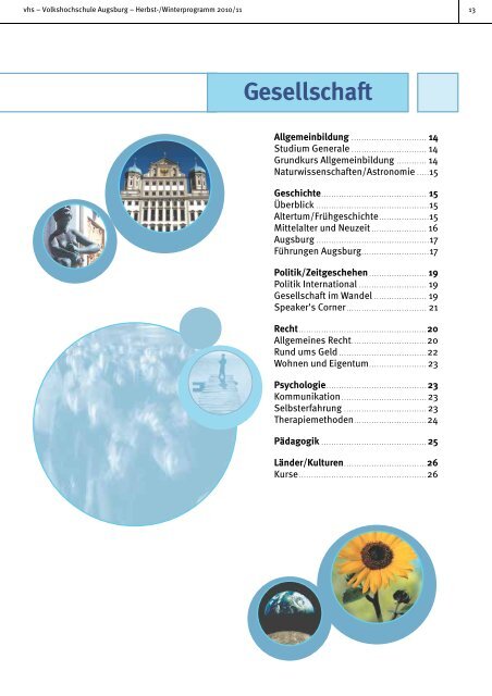 Gesellschaft - Volkshochschule Augsburg