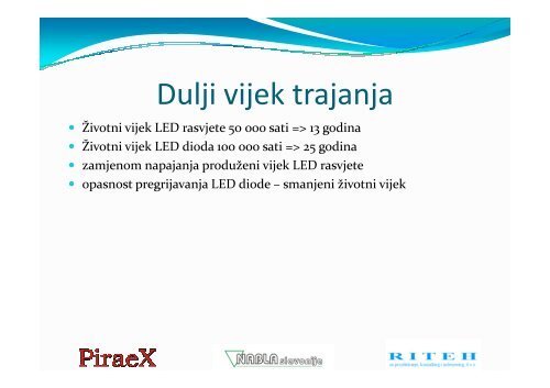 Prezentacija prednosti LED rasvjete - Riteh