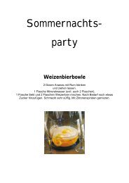 Rezepte für die Sommernachtsparty