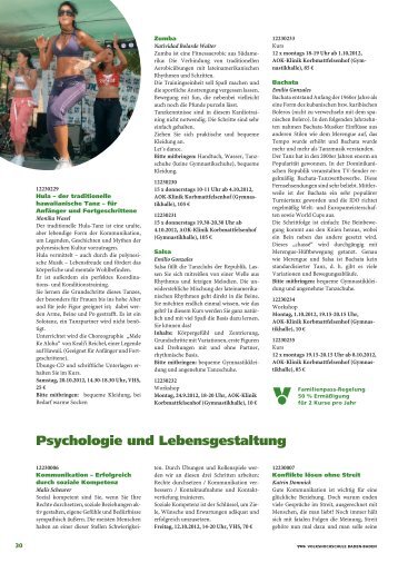 Psychologie und Lebensgestaltung - Volkshochschule Baden ...