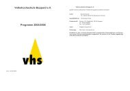 Volkshochschule Boppard e.V. Programm 2005/2006 - bei der ...