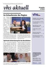 Ausgabe II/2004 - Download (232 kB) - VHS Landkreis Hof