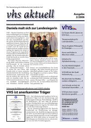 Ausgabe II/2006 - Download - VHS Landkreis Hof