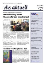 Ausgabe III/2007 - Download - VHS Landkreis Hof