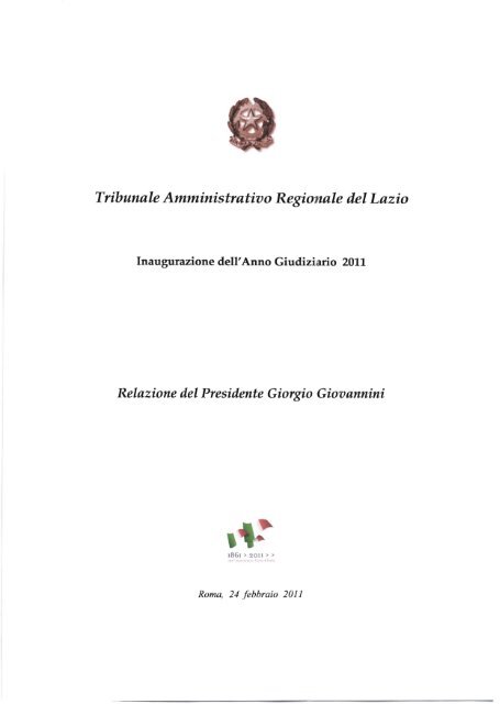 Presidente del TAR Lazio-Roma - Consiglio di Stato