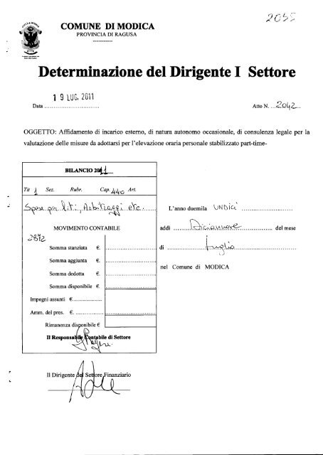 determina n.2042-2011.pdf - Comune di Modica