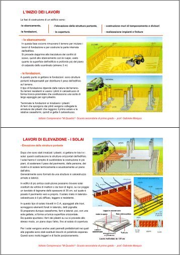 L'INIZIO DEI LAVORI LAVORI DI ELEVAZIONE - I SOLAI - gmarquis.it