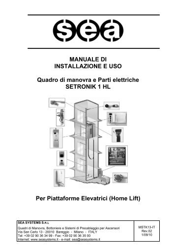 MANUALE DI INSTALLAZIONE E USO Quadro di manovra ... - G.m.v.