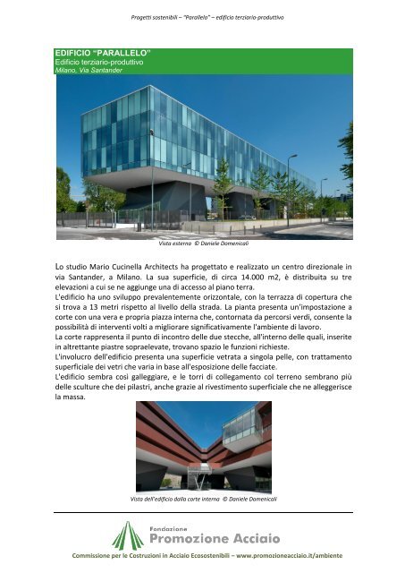 EDIFICIO “PARALLELO” - Fondazione Promozione Acciaio