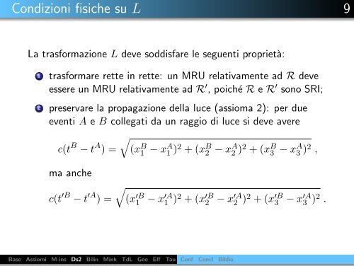 Lo spazio--tempo di Minkowski tra fisica e matematica