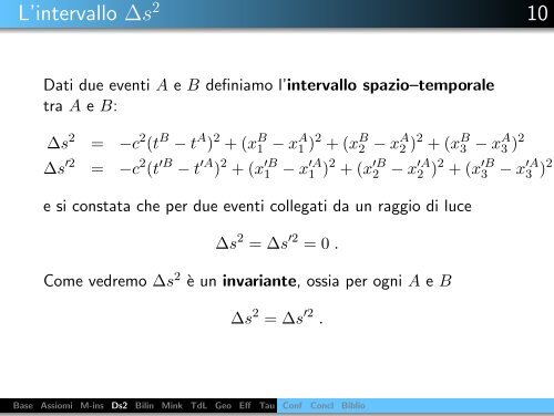 Lo spazio--tempo di Minkowski tra fisica e matematica