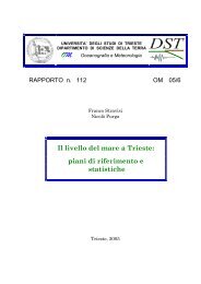 Il livello del mare a Trieste: piani di riferimento e statistiche, 112, (05 ...