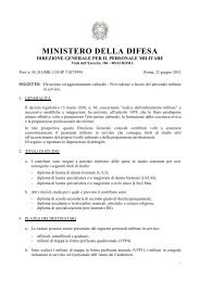 MINISTERO DELLA DIFESA - sergenti