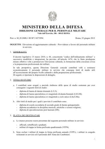 MINISTERO DELLA DIFESA - sergenti