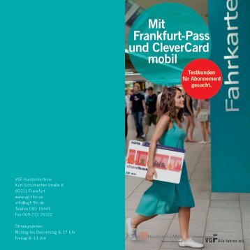 Mit Frankfurt-Pass und CleverCard mobil - VGF